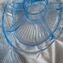 Vintage - Blue Glass - Divided Dish Image 2
