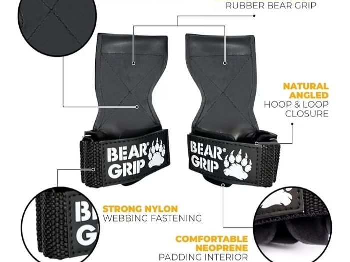 Multi Grip Straps/Hooks, Premium Heavy Duty Weight Lifting Straps/Gloves - Gym Strap for Deadlifts, Rows & Weight Training, Wrist Support for Men & Women
