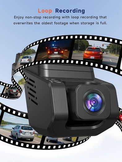 Dash Cam Front and Inside 2.5K+1080P Mini Camera for Cars, Hidden Car Camera Front and Interior, Super Night Vision, 4 IR LEDs, G-Sensor, 24H Parking Mode, Loop Recording, With 32GB Card, Dark