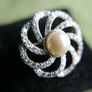 Vintage Sterling Silver 925 Brooch Pearl 7,9g Image 3