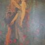 Antique Oil on Canvas with signature 16,4" x 12,4" Image 3