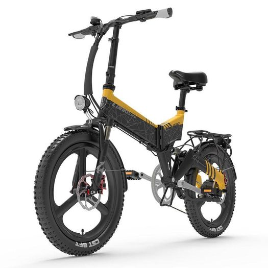 Lankeleisi G650 Folding Electric Commuter Bike - Yellow