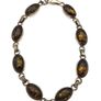 Vintage 925 Sterling Silver & Dark Brown Natural Baltic Amber Bracelet Image 3