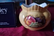 New In Box Aynsley Orchard Gold Bone China Windsor Rose Bowl Made in England