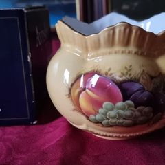 New In Box Aynsley Orchard Gold Bone China Windsor Rose Bowl Made in England
