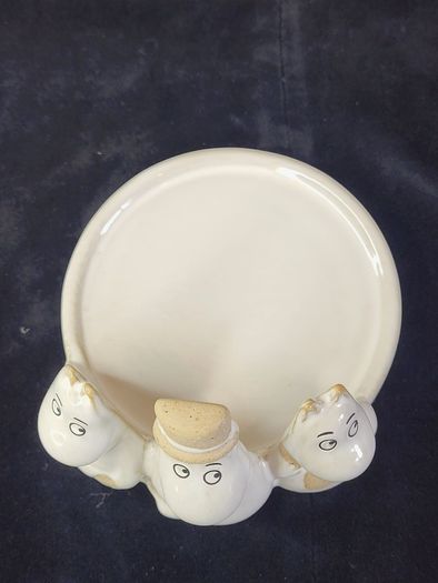 Official Moomin Ceramic Figurine Candle Holder  Trinket Dish  Moominpappa & Family