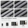 100% Blackout Lined Curtains W66 x L84 Inch Drop, Linen Look Eyelet Thermal Insulated Curtains with Coating Back Layer for Light Blocking Noise Reduction, Grey - 2 Panels Image 6