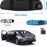 2 channel Dashcam + Reversing Camera in Rearview Mirror DVR Car Black Box Image 7