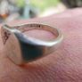 Vintage Sterling Silver Ruby Signet Ring 7,2g Image 3