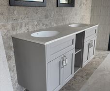 Twin basin vanity unit & mirrors