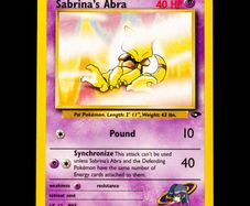 Sabrina's Abra 93/132 Common Gym Challenge 2000 WOTC Pokemon Card Vintage
