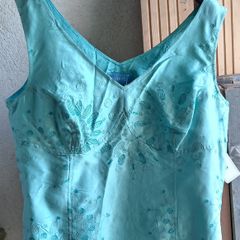 Cavita Blue Silk Top