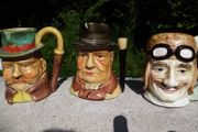 3 Toby jugs
