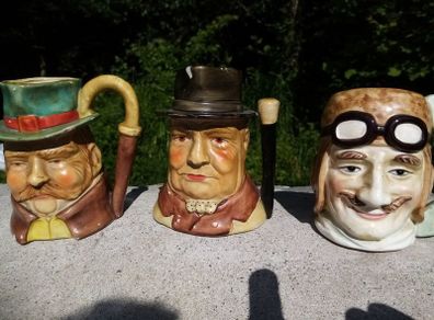 3 Toby jugs