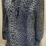 Karen Millen Grey and Black Animal Print Dress with Tie Neck Detail Image 3