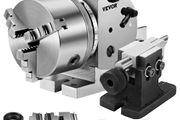 BS-0 Precision Dividing Head, Horizontal Dividing Head with 3-Jaw Chuck, MT2 Tailstock BS-0 12.7 cm Semi Universal Dividing Head for Milling Machine Mill Gear Cutting