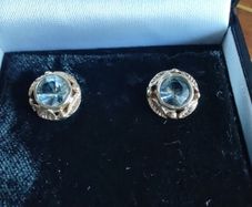 9k Gold Aquamarine Earrings