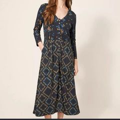 White Stuff Mia Jersey Midi Dress with Pockets