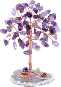 Mini Crystal Tree Healing Crystal Tumble Stone Tree of Life Feng Shui Tree Gemstones Agate Money Tree Figurines Ornament (FREE POSTAGE)