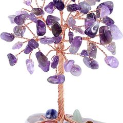 Mini Crystal Tree Healing Crystal Tumble Stone Tree of Life Feng Shui Tree Gemstones Agate Money Tree Figurines Ornament (FREE POSTAGE)