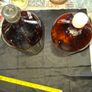 2 Large Old Amber Glass Chemist Pharmacy Bottles, Postage Available Image 3