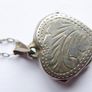 Vintage Solid 925 Sterling Silver Dual Photo Heart Locket Necklace length 20" - 3,4g Image 7