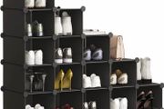 Shoe Storage 16 Cube Shoe Rack, DIY Shoe Rack Storage, Shoe Rack Organiser Shoe Storage Unit Space Saving For Hallway Bedroom (MULTIPLE COLOURS)