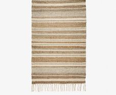 Jysk Striped Jute Rug 65 x 120 cm