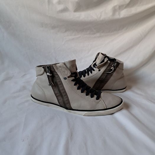 Diesel beach pit trainers size 6 eu 39 grey leather in excellent condition
