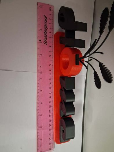 3D Printed "Home" Sign Home Decor with Vase