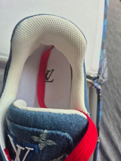 Blue Denim Monogram Skate Shoes