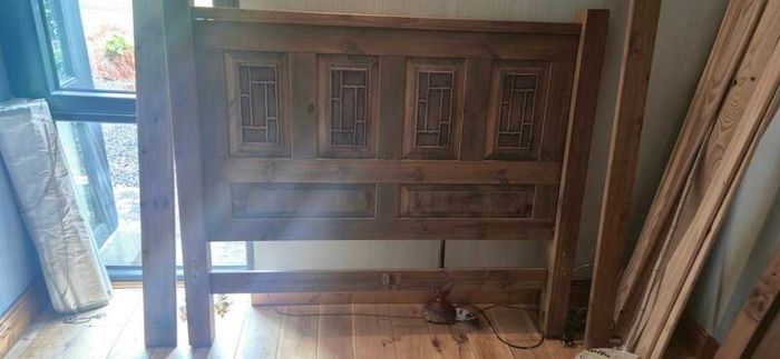 wooden bed