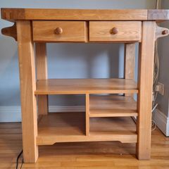 Solid Oak Kitchen Trolley