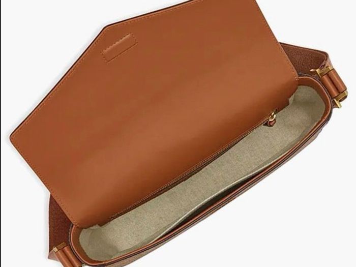 MCM Monogram messenger bag with natural nappa leather trim