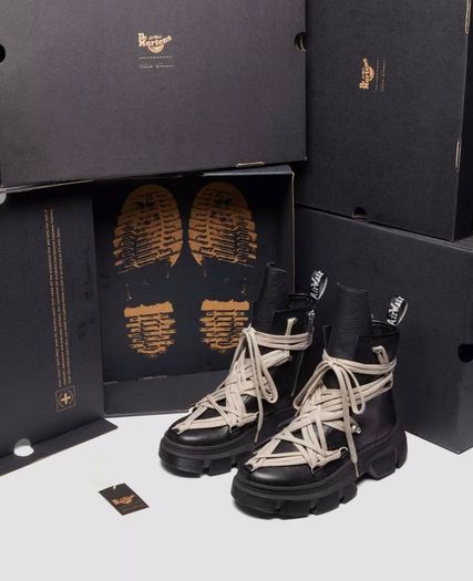 Rick Owens X Dr.Martens 1460 Leather Dmxl Platform Megalace Up Boots