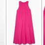 COS Pink Racer Neck Midi Shift Dress with Pockets Image 3