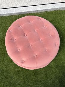 pink pouffe