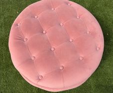 pink pouffe