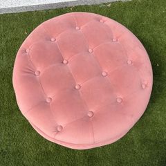 pink pouffe