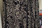 Peacocks Beige and Black Animal Print Dress