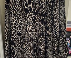 Peacocks Beige and Black Animal Print Dress