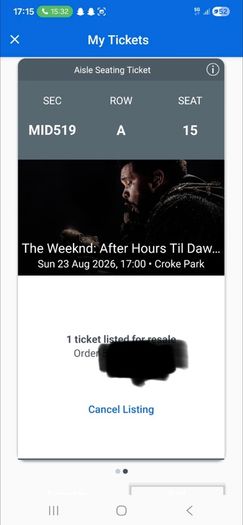 Weeknd tickets seated