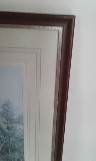 Vintage Glass-Fronted Frames Picture "On The River".