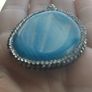 Pendant made of 925 silver and blue agate. Image 7