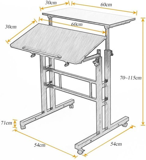 Stand Up Desk Computer Desk Mobile Workstation - Free Delivery Nationwide