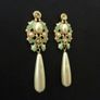 Art Deco Art Nouveau Style Pearl Drop Earrings Image 4