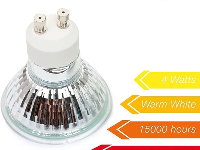 Led Bulbs, Pack of 10, 50 W Halogen Bulb Equivalent, 4W 350lm, Warm White Lighting 2700K, 120 Degree Angled Beam, Saving on Bills (FREE POSTAGE)
