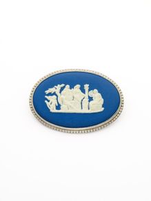 Vintage 925 Sterling Silver Wedgwood Brooch