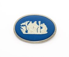 Vintage 925 Sterling Silver Wedgwood Brooch