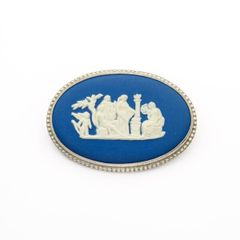 Vintage 925 Sterling Silver Wedgwood Brooch